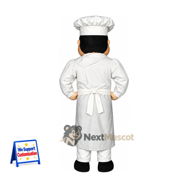 Chef Mascot Costume - White Apron and Black Shoes Chef Mascot Costume - White Apron and Black Shoes