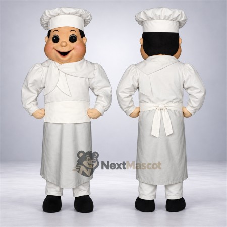 Chef Mascot Costume - White Apron and Black Shoes Chef Mascot Costume - White Apron and Black Shoes