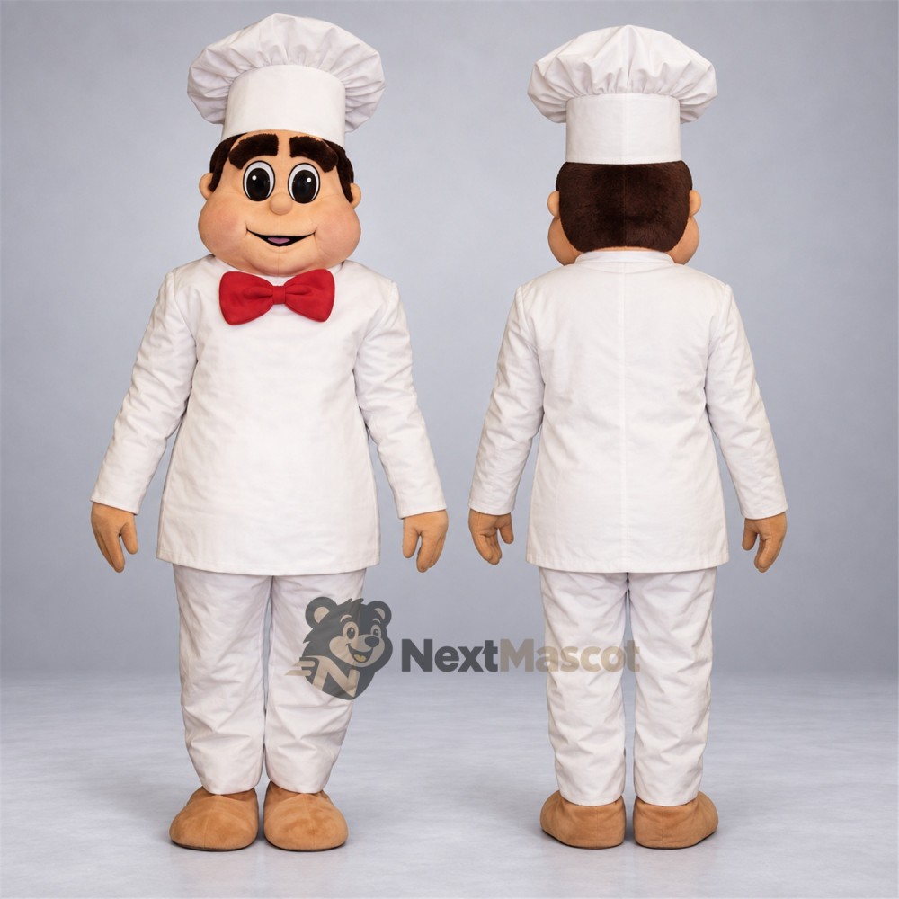Chef Mascot Costume - Red Bow Tie for Parades Chef Mascot Costume - Red Bow Tie for Parades