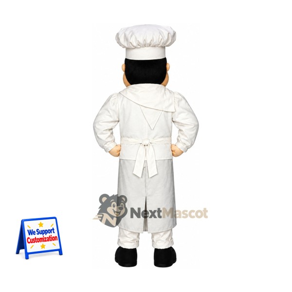 Chef Mascot Costume - White Apron and Round Eyes Chef Mascot Costume - White Apron and Round Eyes