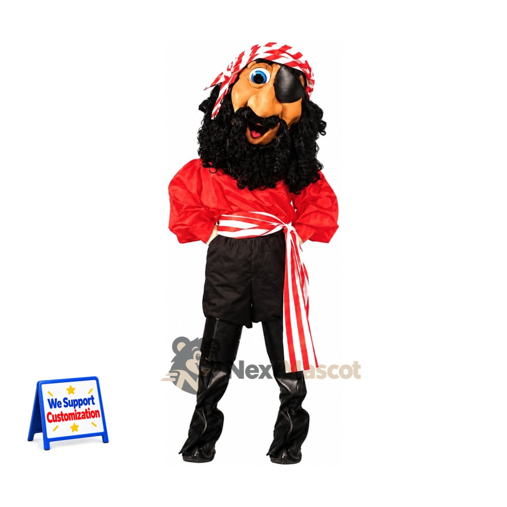 Pirate Mascot Costume - Red Shirt Pirate Mascot Costume - Red Shirt