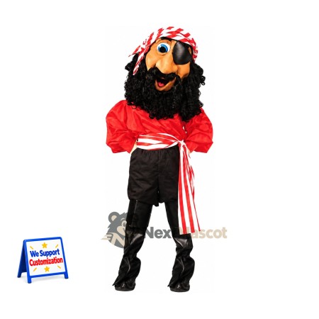 Pirate Mascot Costume - Red Shirt Pirate Mascot Costume - Red Shirt