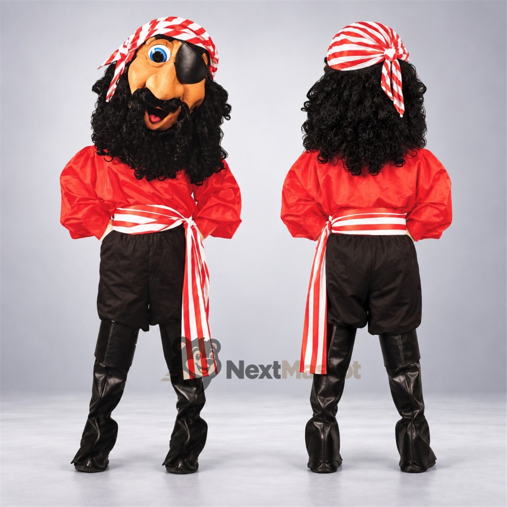 Pirate Mascot Costume - Red Shirt Pirate Mascot Costume - Red Shirt