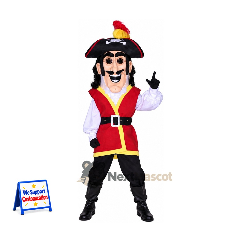 Pirate Captain Mascot Costume for School Events Pirate Captain Mascot Costume for School Events