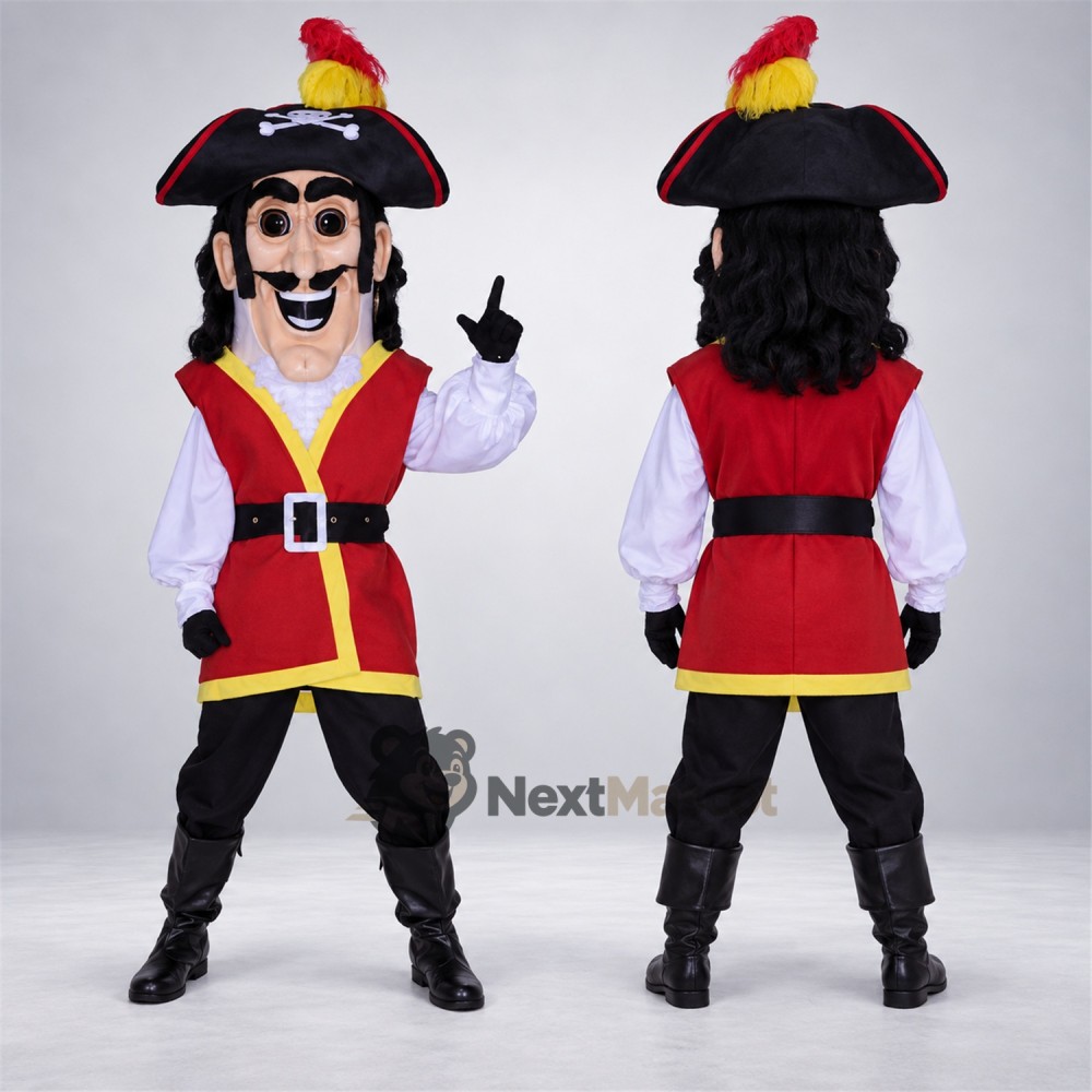 Pirate Captain Mascot Costume for School Events Pirate Captain Mascot Costume for School Events