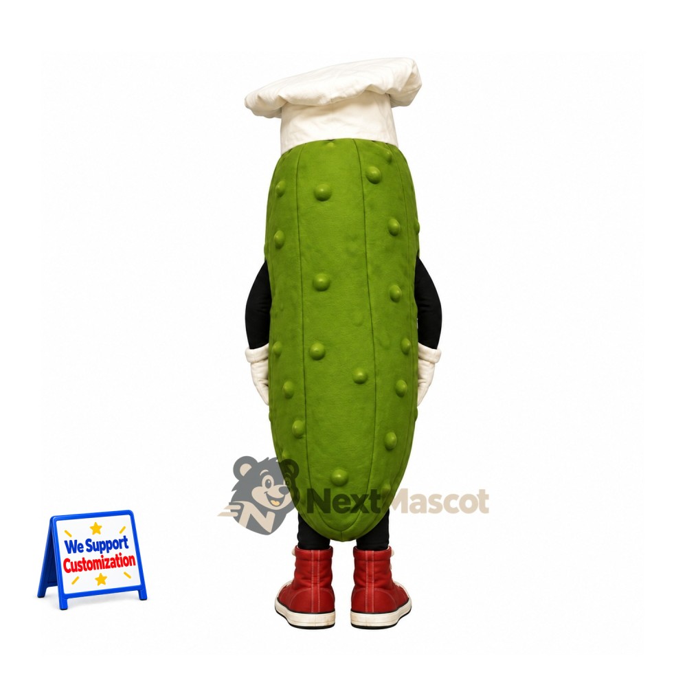 Pickle Mascot Costume - Chef Style Pickle Mascot Costume - Chef Style