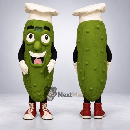 Pickle Mascot Costume - Chef Style Pickle Mascot Costume - Chef Style