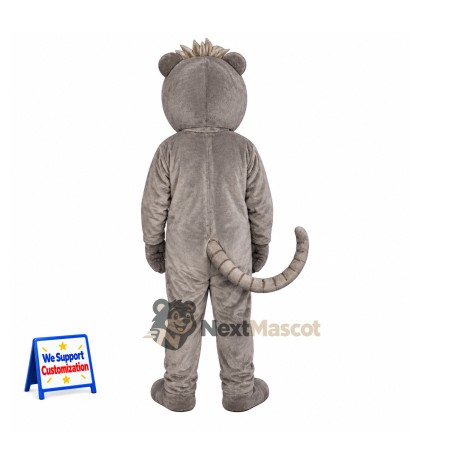 Mouse Mascot Costume - Gray, Long Tail for Parades Mouse Mascot Costume - Gray, Long Tail for Parades
