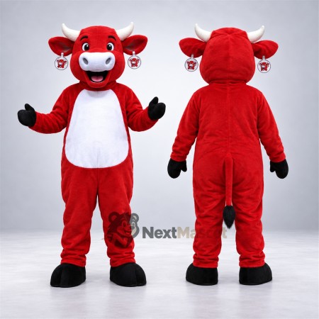 Bull Mascot Costume - Red for Team Events Bull Mascot Costume - Red for Team Events