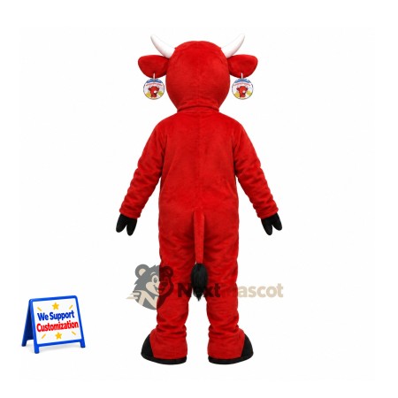 Bull Mascot Costume - Red for Carnivals Bull Mascot Costume - Red for Carnivals