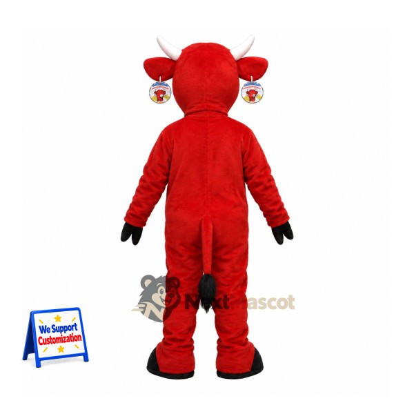 Bull Mascot Costume - Red for Carnivals