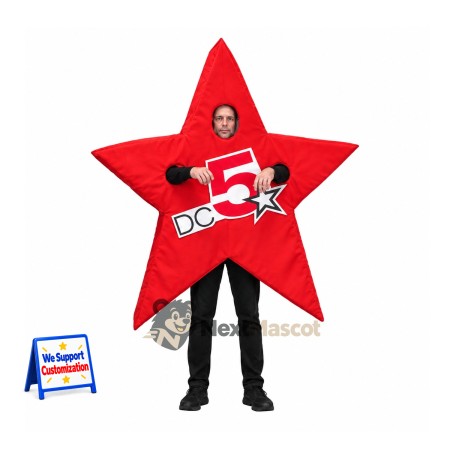 Star Mascot Costume - Red for Parades Star Mascot Costume - Red for Parades