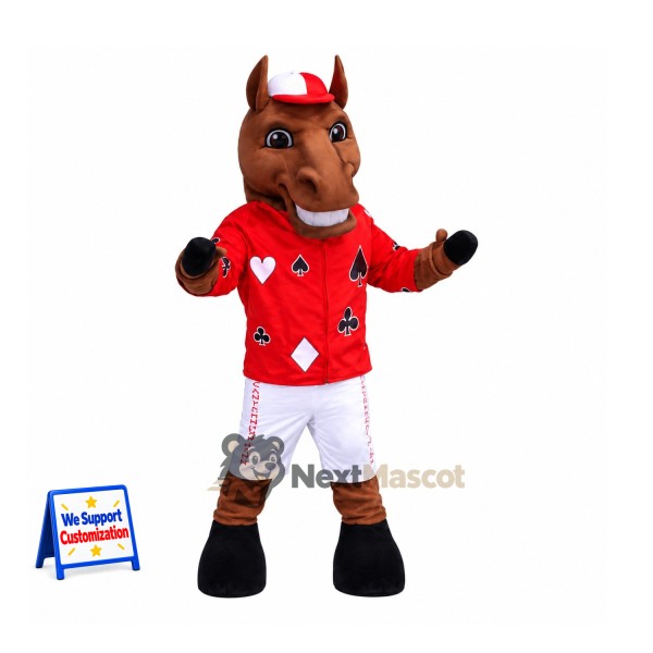 Horse Mascot Costume - Red Shirt