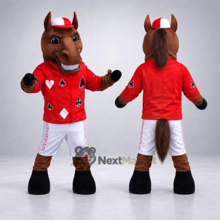 Horse Mascot Costume - Red Shirt Horse Mascot Costume - Red Shirt