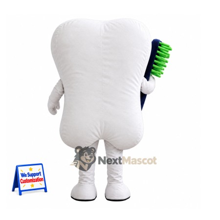Tooth Mascot Costume - Toothbrush for Festivals Tooth Mascot Costume - Toothbrush for Festivals