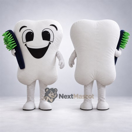 Tooth Mascot Costume - Toothbrush for Festivals Tooth Mascot Costume - Toothbrush for Festivals