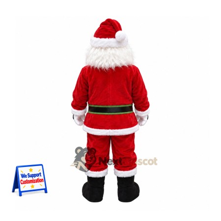 Santa Claus Mascot Costume - Gold Belt and White Gloves Santa Claus Mascot Costume - Gold Belt and White Gloves