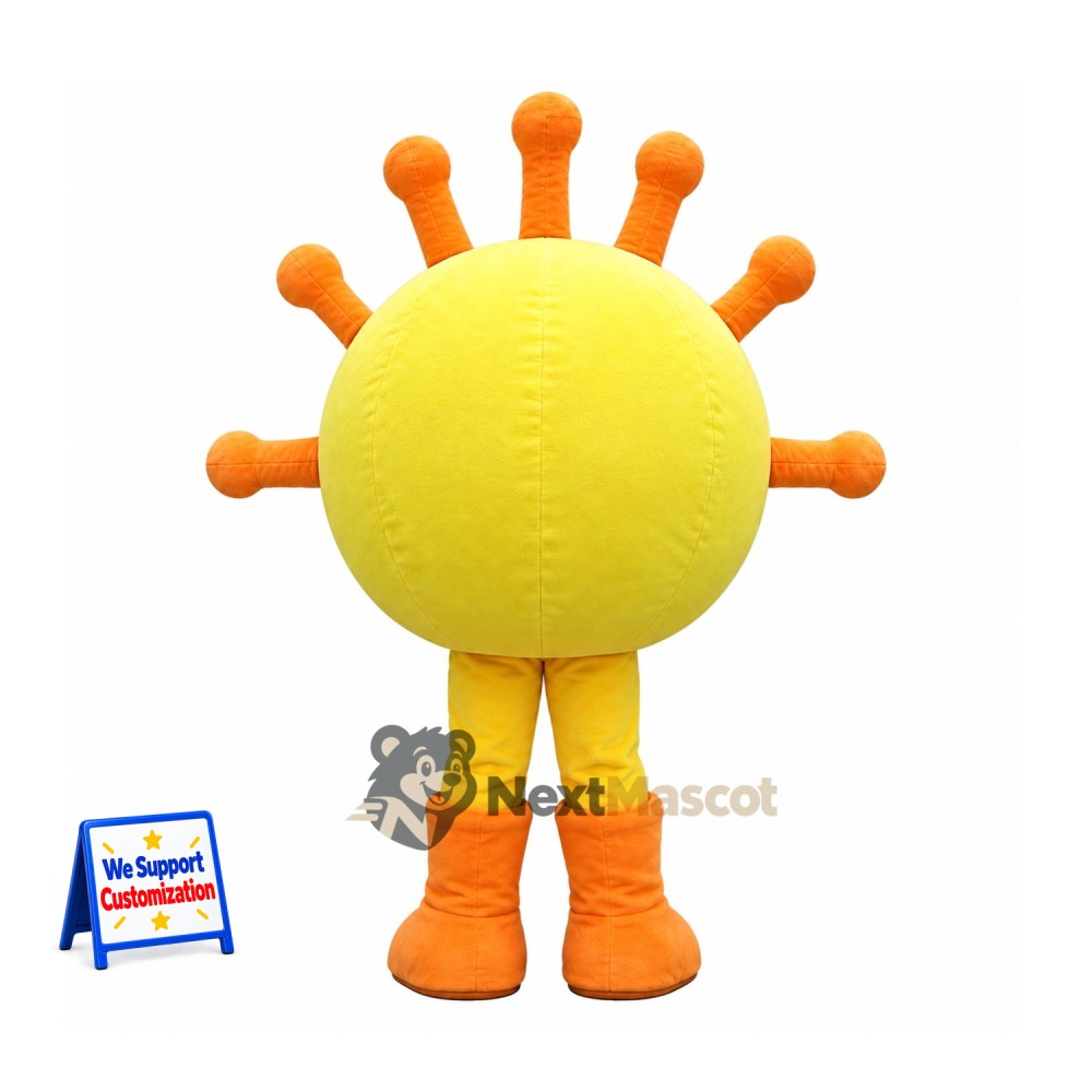 Character Mascot Costume - Yellow, Round Character Mascot Costume - Yellow, Round