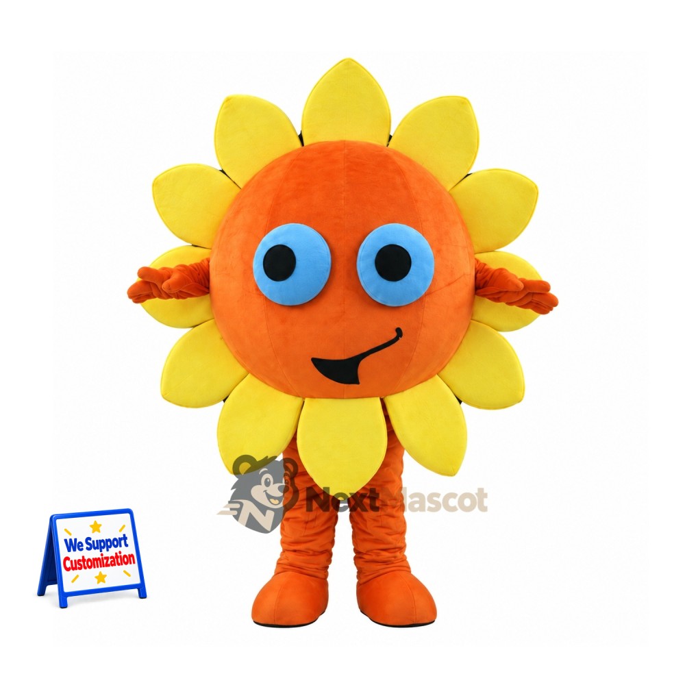 Sunflower Mascot Costume for Parades Sunflower Mascot Costume for Parades