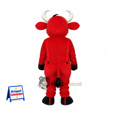 Bull Mascot Costume - Red for Family Events Bull Mascot Costume - Red for Family Events