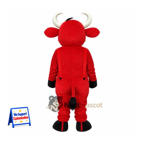 Bull Mascot Costume - Red for Family Events Bull Mascot Costume - Red for Family Events
