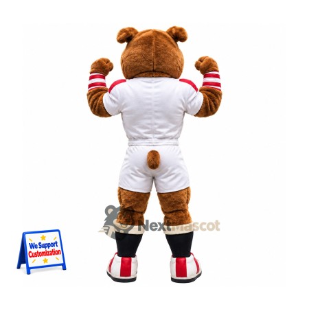 Bulldog Mascot Costume - White Uniform Bulldog Mascot Costume - White Uniform