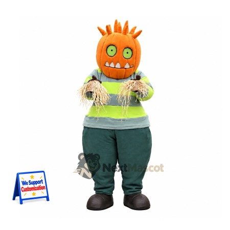 Monster Mascot Costume - Orange, Safety Vest Monster Mascot Costume - Orange, Safety Vest