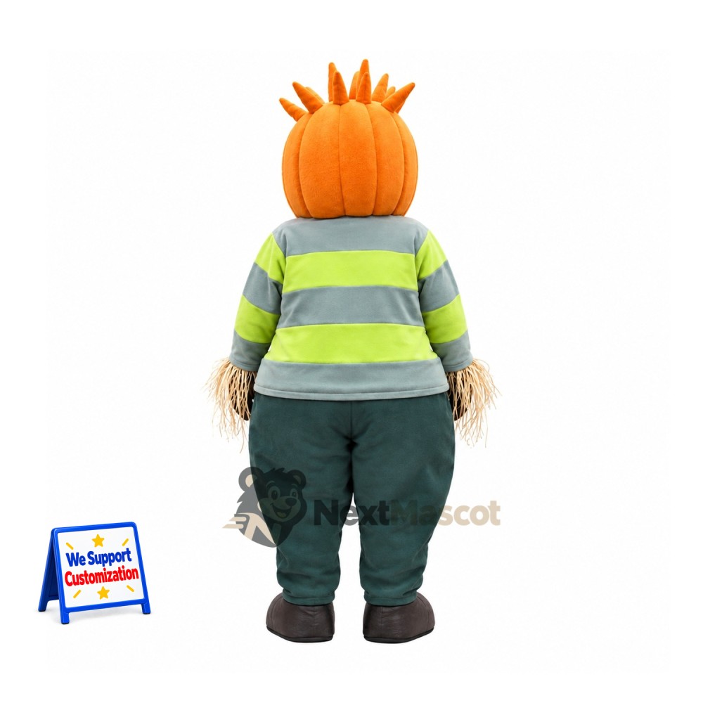 Monster Mascot Costume - Orange, Safety Vest Monster Mascot Costume - Orange, Safety Vest