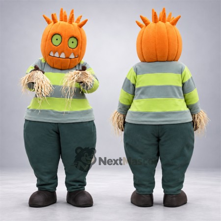 Monster Mascot Costume - Orange, Safety Vest Monster Mascot Costume - Orange, Safety Vest