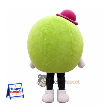 Character Mascot Costume - Green, Round Character Mascot Costume - Green, Round