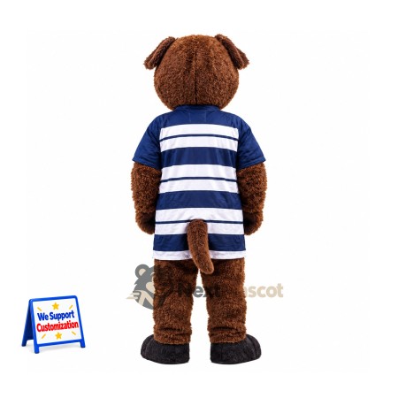 Bulldog Mascot Costume - Striped Shirt Bulldog Mascot Costume - Striped Shirt
