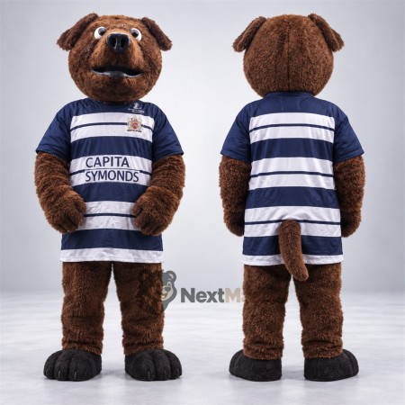 Bulldog Mascot Costume - Striped Shirt Bulldog Mascot Costume - Striped Shirt