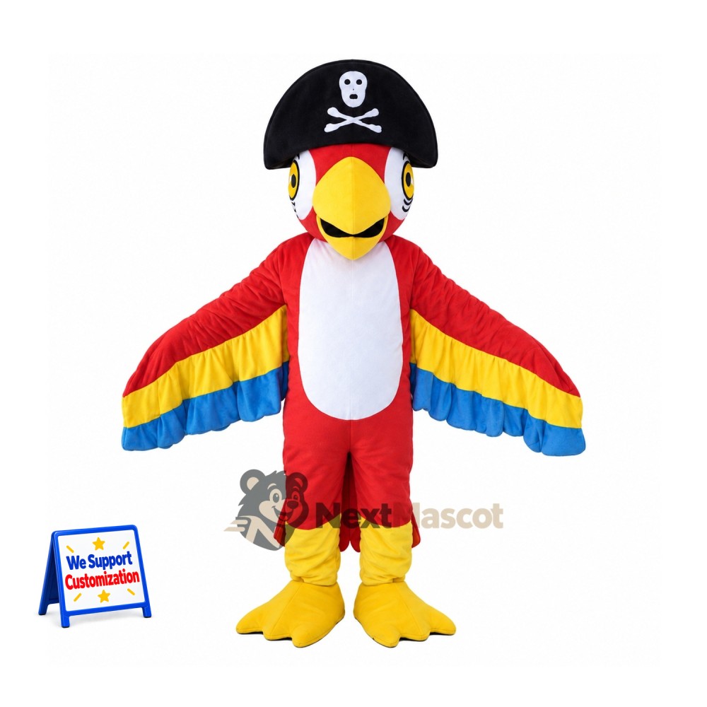 Parrot Mascot Costume - Pirate Style for Birthday Parties Parrot Mascot Costume - Pirate Style for Birthday Parties