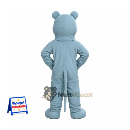 Mouse Mascot Costume - Blue, Long Whiskers Mouse Mascot Costume - Blue, Long Whiskers