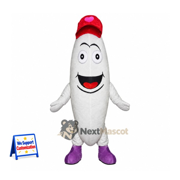 Capsule Mascot Costume - White, Red Cap