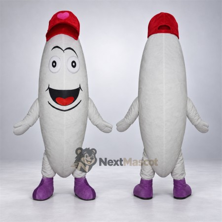 Capsule Mascot Costume - White, Red Cap Capsule Mascot Costume - White, Red Cap