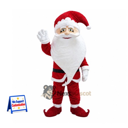 Santa Claus Mascot Costume for Holiday Photos Santa Claus Mascot Costume for Holiday Photos