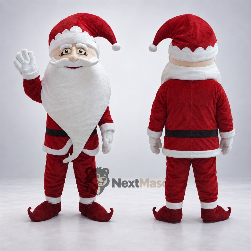Santa Claus Mascot Costume for Holiday Photos Santa Claus Mascot Costume for Holiday Photos