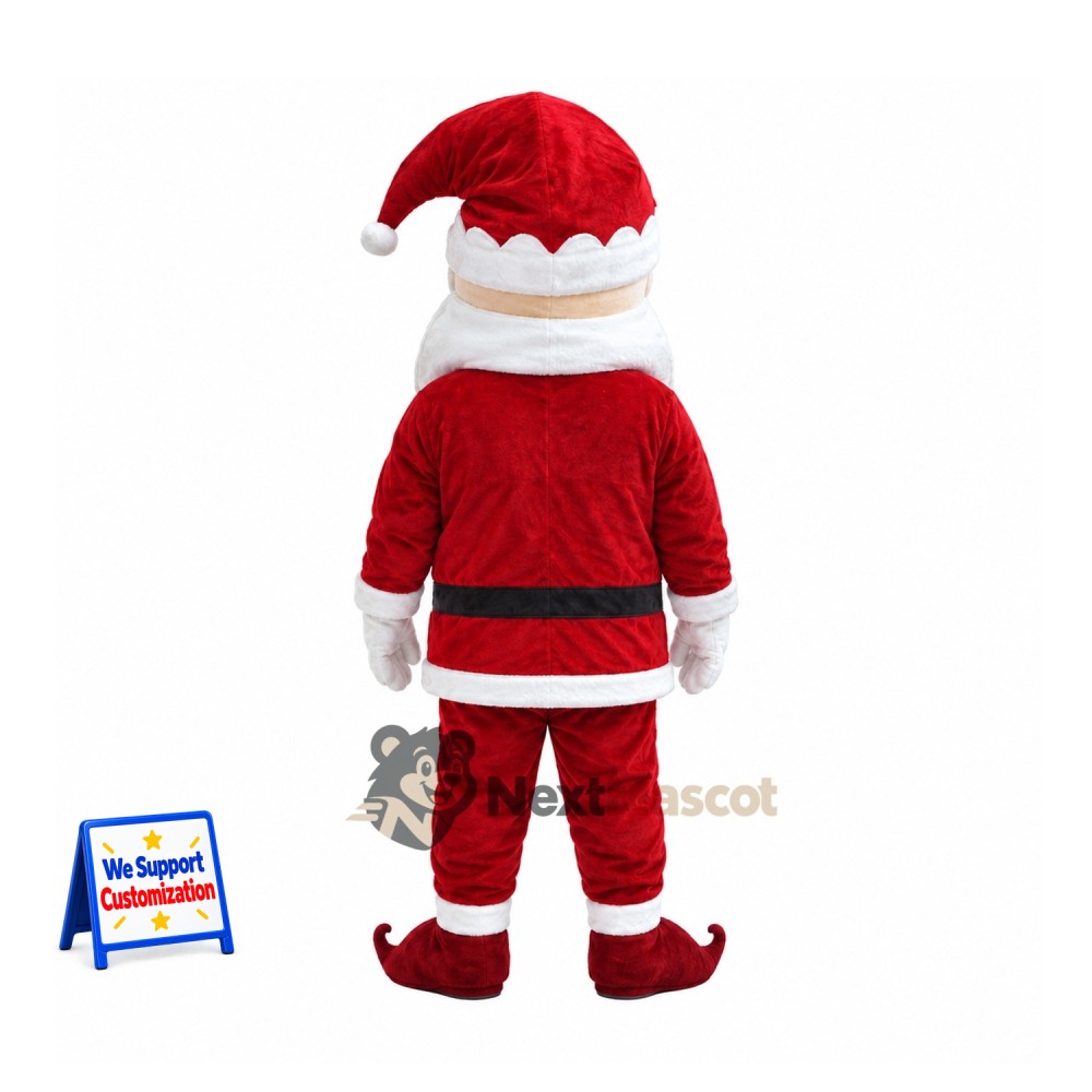 Santa Claus Mascot Costume for Holiday Photos Santa Claus Mascot Costume for Holiday Photos