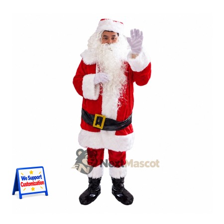 Santa Claus Mascot Costume for Holiday Fairs Santa Claus Mascot Costume for Holiday Fairs