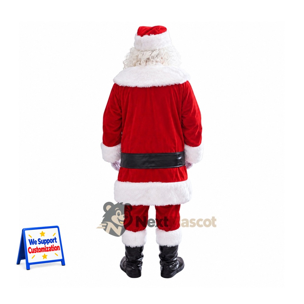 Santa Claus Mascot Costume for Holiday Fairs Santa Claus Mascot Costume for Holiday Fairs