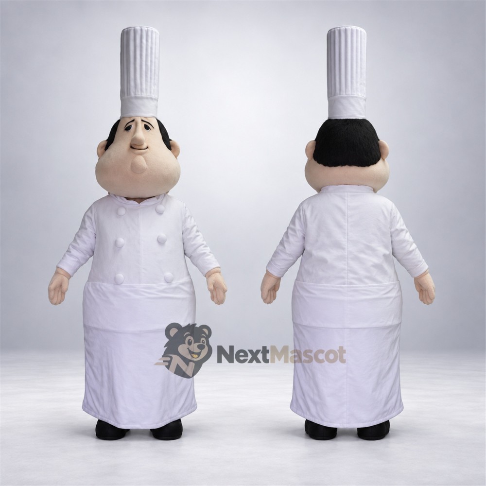 Chef Mascot Costume - White Uniform for School Events Chef Mascot Costume - White Uniform for School Events