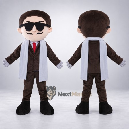 Man Mascot Costume - Suit, Sunglasses Man Mascot Costume - Suit, Sunglasses