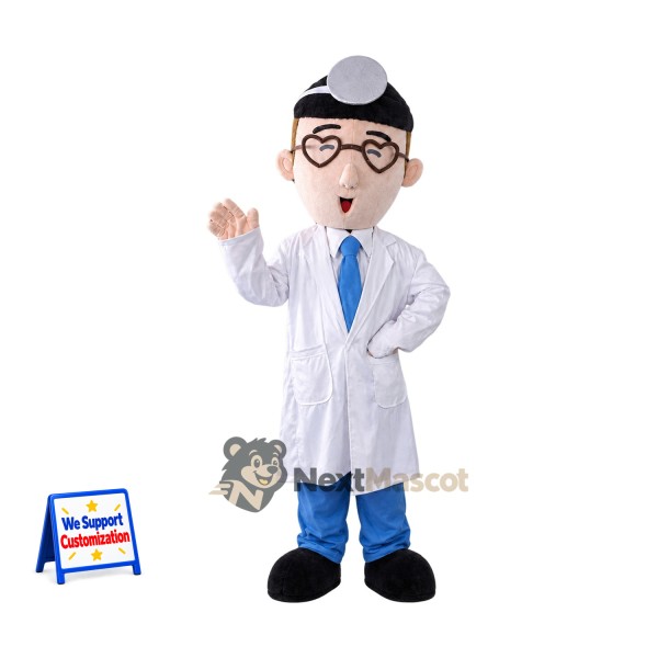 Doctor Mascot Costume - Glasses for Community Events