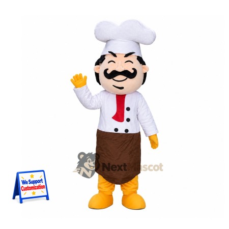 Chef Mascot Costume - Mustache Chef Mascot Costume - Mustache