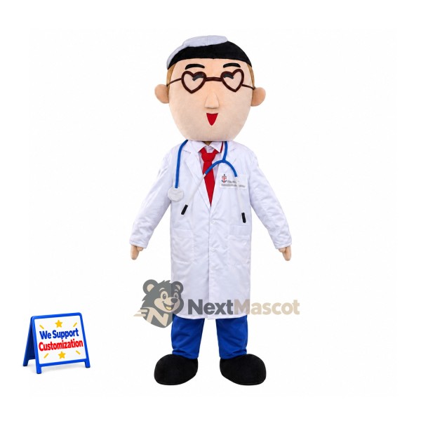 Doctor Mascot Costume - Glasses for Festivals