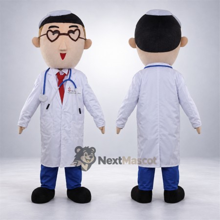 Doctor Mascot Costume - Glasses for Festivals Doctor Mascot Costume - Glasses for Festivals