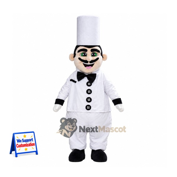 Chef Mascot Costume - White Uniform for Community Events