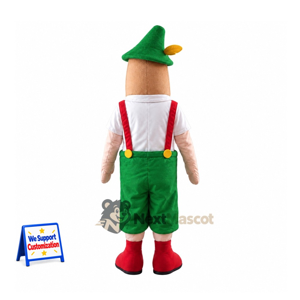 Man Mascot Costume - Lederhosen for Parades Man Mascot Costume - Lederhosen for Parades