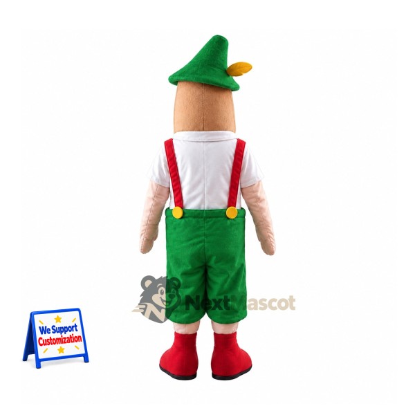 Man Mascot Costume - Lederhosen for Parades